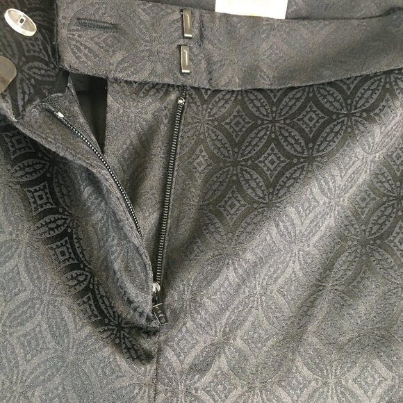 Laundry by Shelli Segal Black Trouser Print Dress Pants Size 14 - Picture 4 of 10